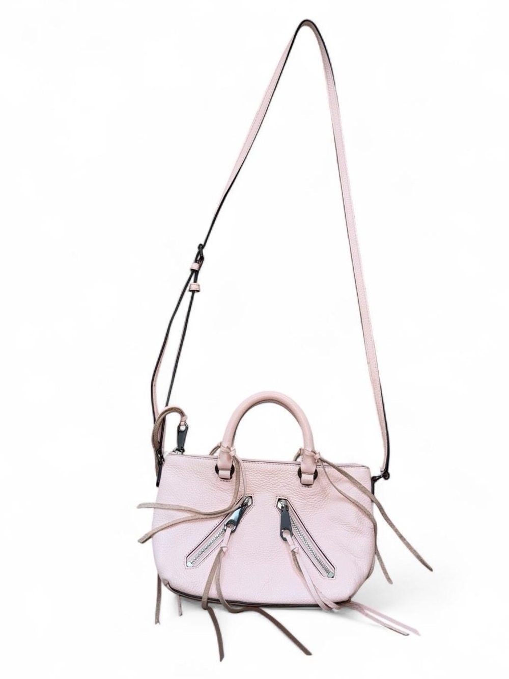 Rebecca Minkoff Pink Pebbled Leather Mini Satchel Crossbody